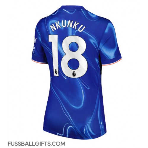 Chelsea Christopher Nkunku #18 Fußballbekleidung Heimtrikot Damen 2024-25 Kurzarm